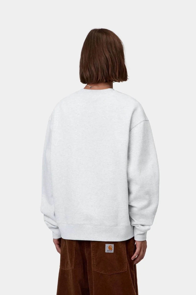 Carhartt WIP Mack Herren-Sweatshirt | Aschgrau meliert Schwarz