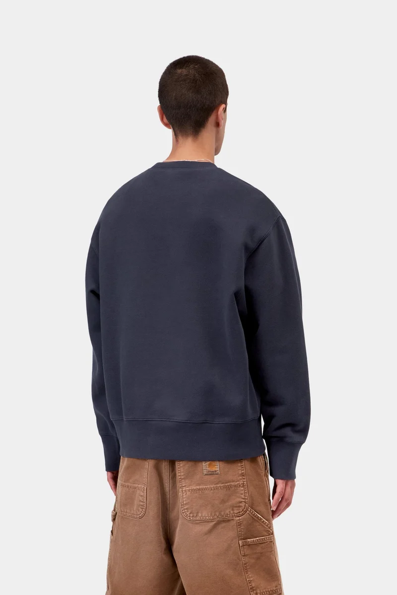 Carhartt WIP Herren-Sweatshirt „Sieger 1989“ | Dunkelblau, Heavy Stone Wash