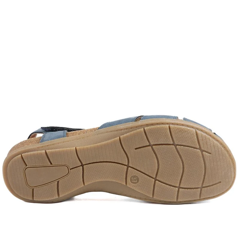 Adjustable Cushioned Sandals - WOIL43023 / 328 998 - Navy
