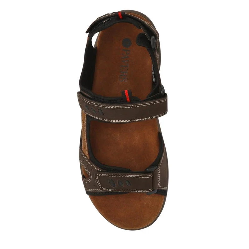 Casual Leather Sandals - DDIN41012 / 327 117 - Brown