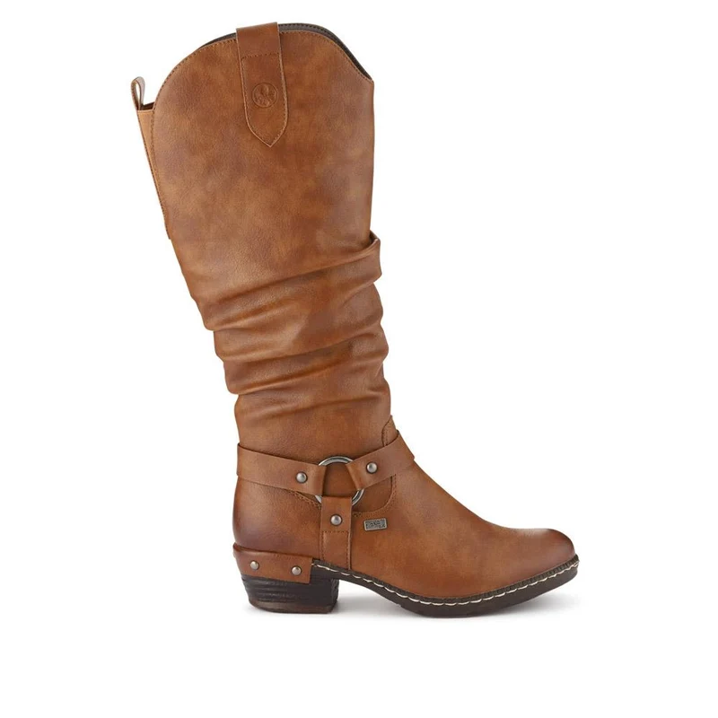 Western-Heeled Long Boots - RKR40525 / 326 087 - Tan