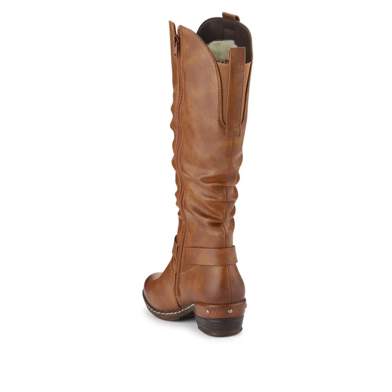 Western-Heeled Long Boots - RKR40525 / 326 087 - Tan