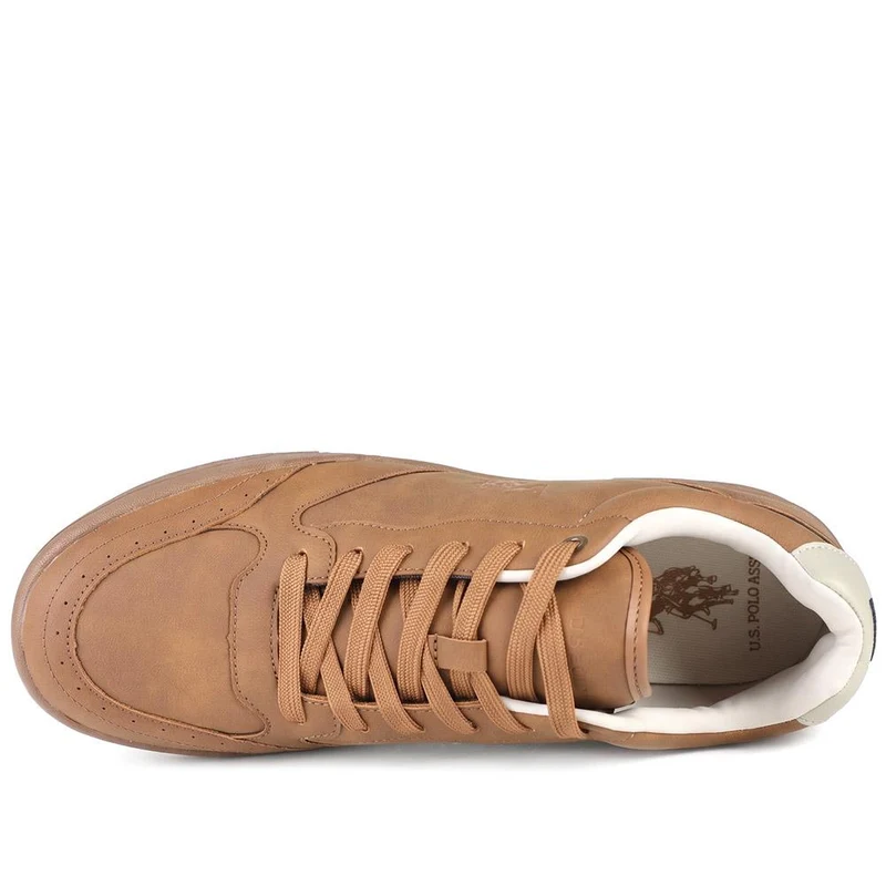 US POLO ASSN Faux Suede Lace Up Trainers - USPOL43004 / 330 391 - Tan