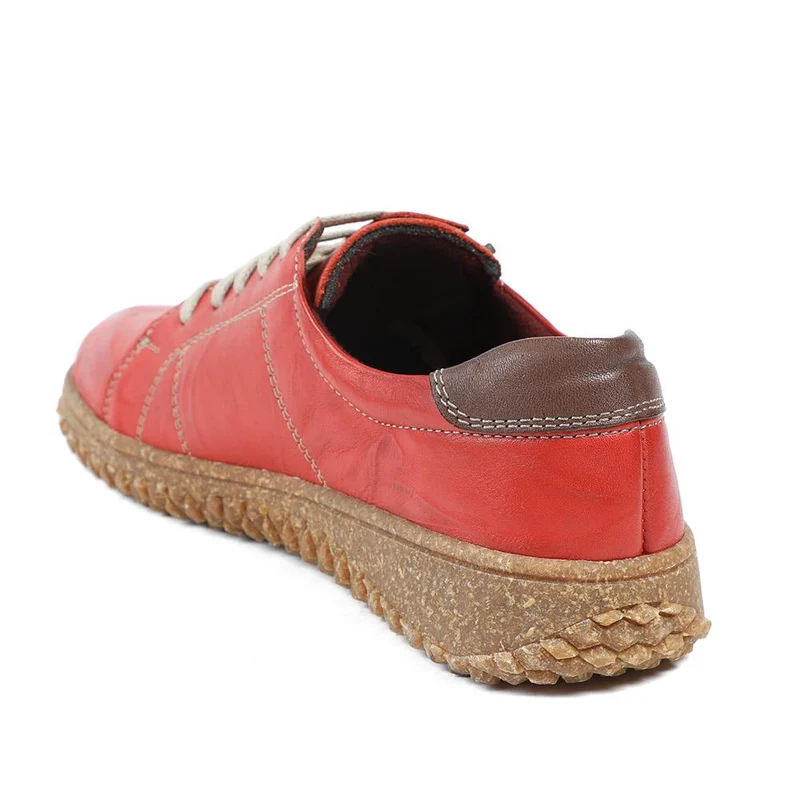 Loretta Leather Trainers - HAK38023 / 324 496 - Red