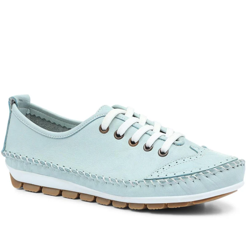 Leather Lace-Up Trainers - SIMIN31003 / 317 969