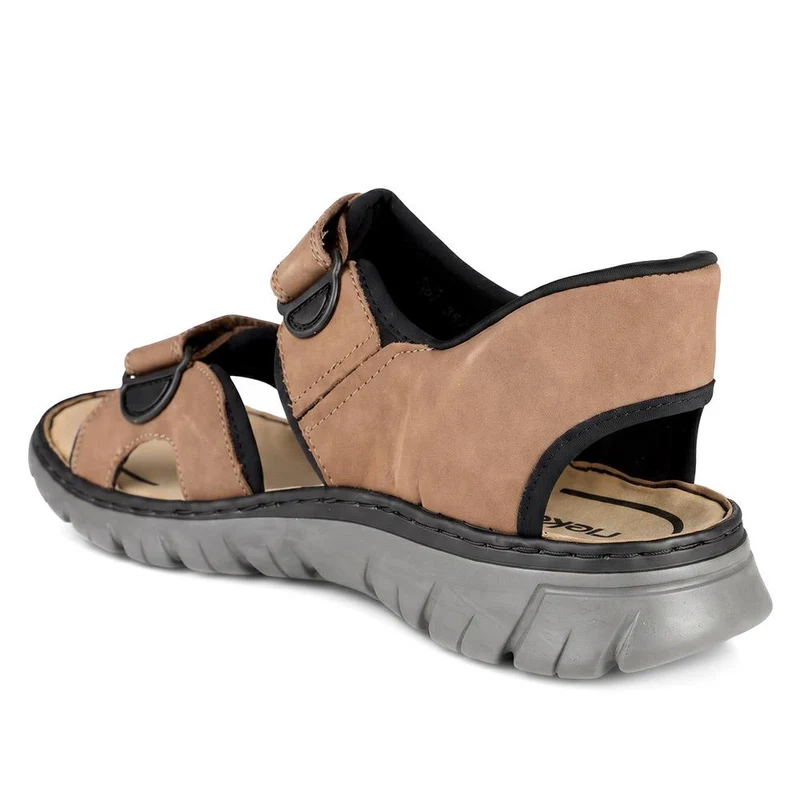 Rieker Leather Adjustable Walking Sandals - RKR43060 / 330 544 - Brown