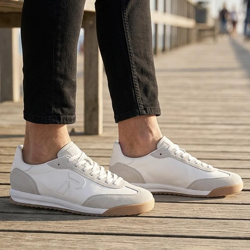 Rieker Leather Sport Trainers - RKR43063 / 330 551 - White-Grey