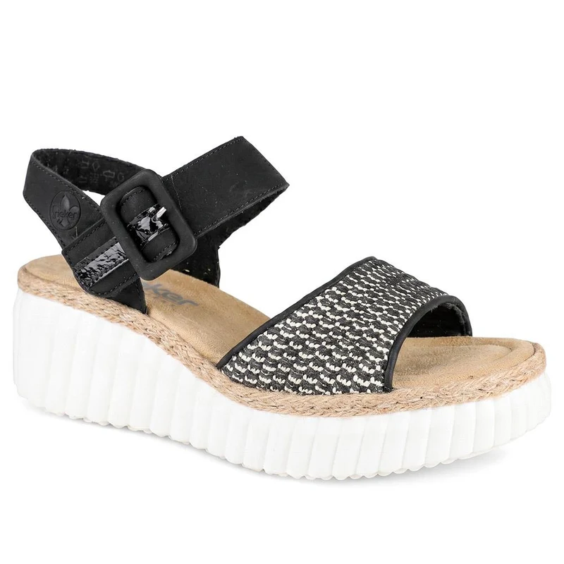 Rieker Adjustable Fasten Wedged Sandals - RKR43073 / 330 554