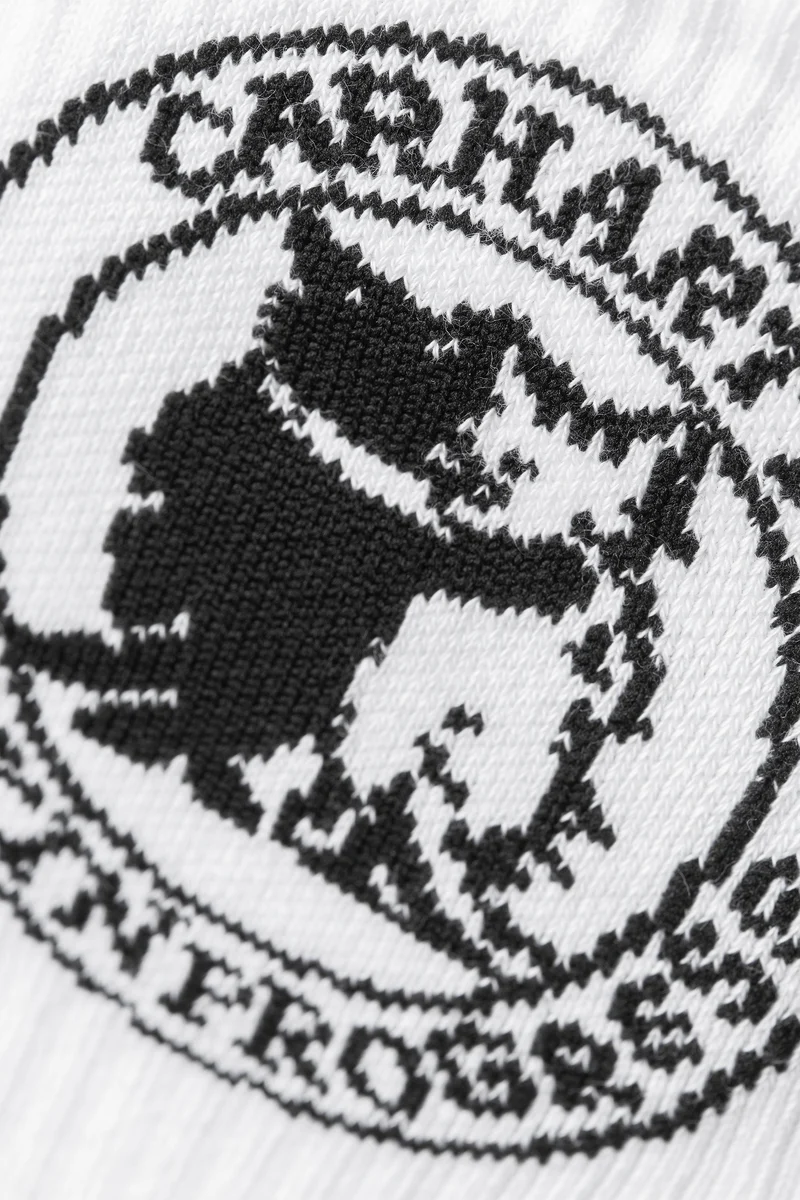 Carhartt WIP Damen HuggSocken mit Katzenmotiv | Weiß