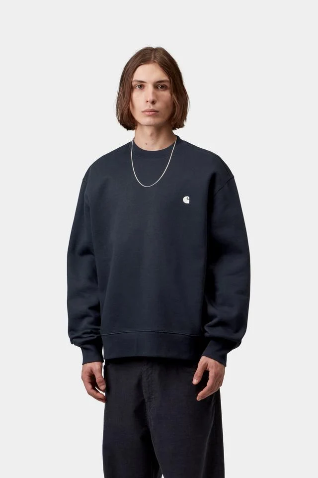 Carhartt WIP Mack Herren-Sweatshirt | Dunkelblau gewachst