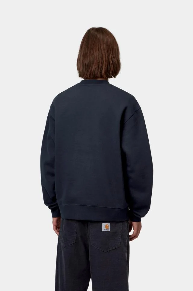 Carhartt WIP Mack Herren-Sweatshirt | Dunkelblau gewachst