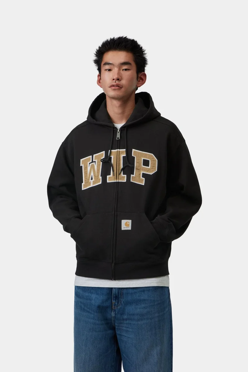 Carhartt WIP WIP Herren-Sweatjacke | Schwarz Stone Washed