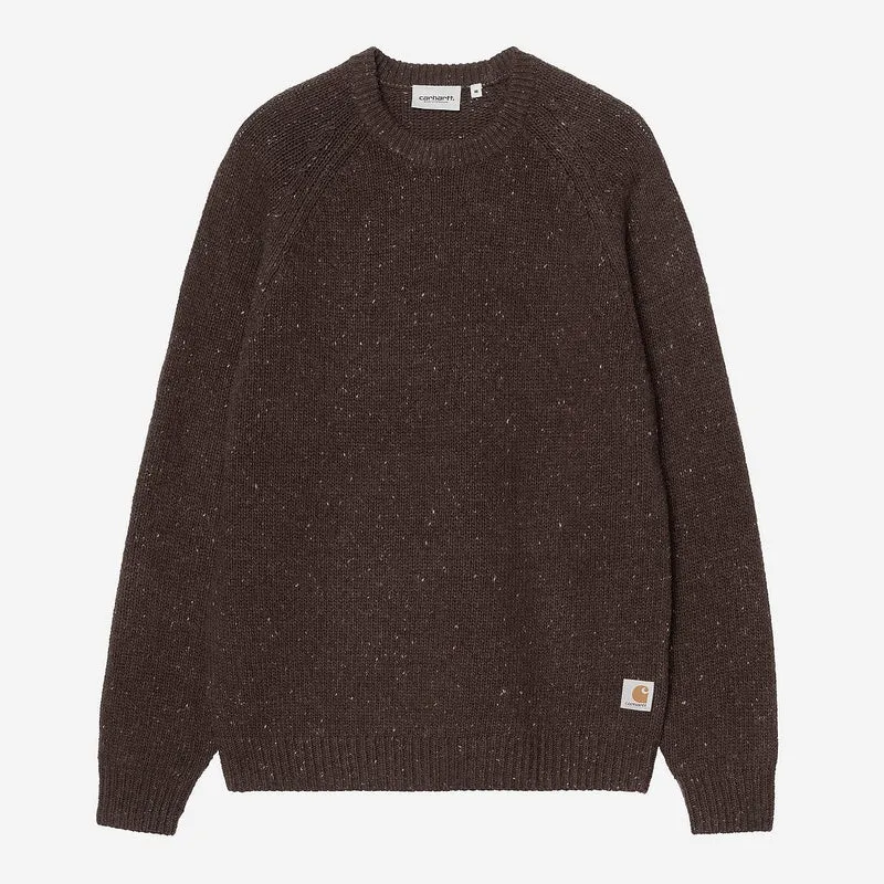 Carhartt WIP Herrenpullover im Anglistik-Stil | Gefleckter Tabak