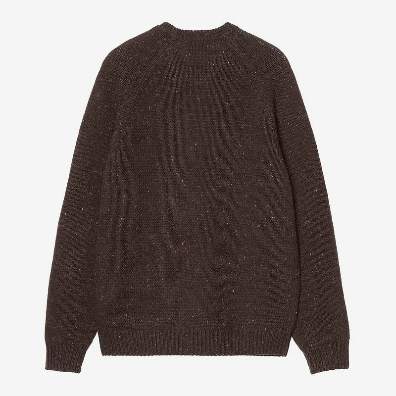 Carhartt WIP Herrenpullover im Anglistik-Stil | Gefleckter Tabak