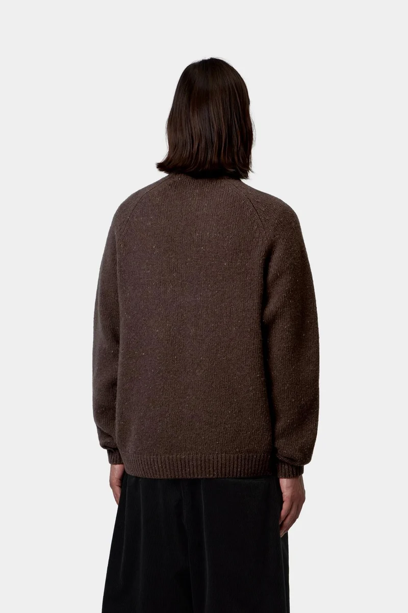 Carhartt WIP Herrenpullover im Anglistik-Stil | Gefleckter Tabak
