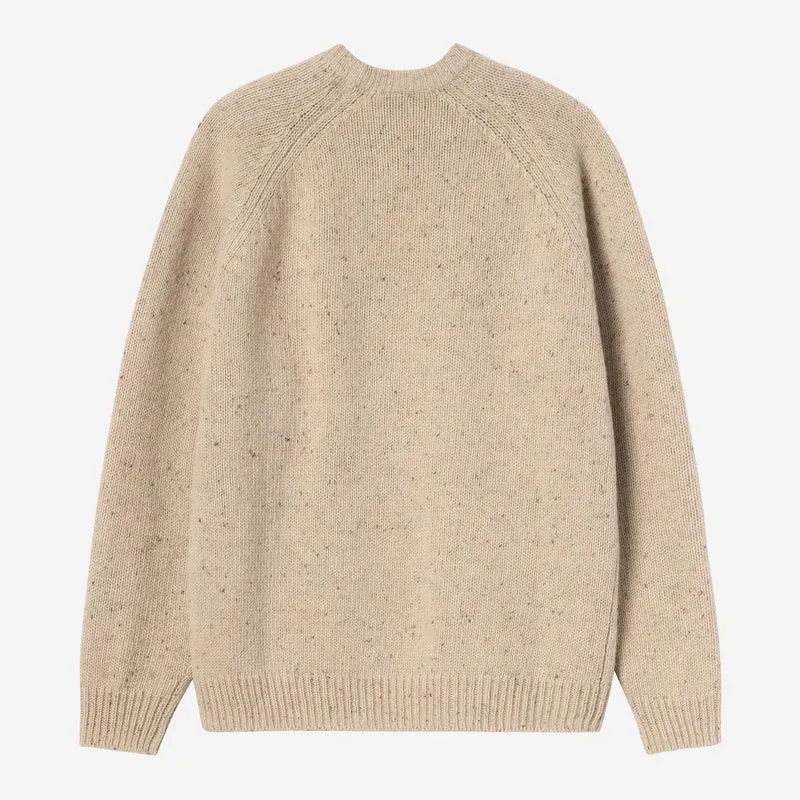 Carhartt WIP Herrenpullover im Anglistik-Stil | Gesprenkeltes Fleur de Sel