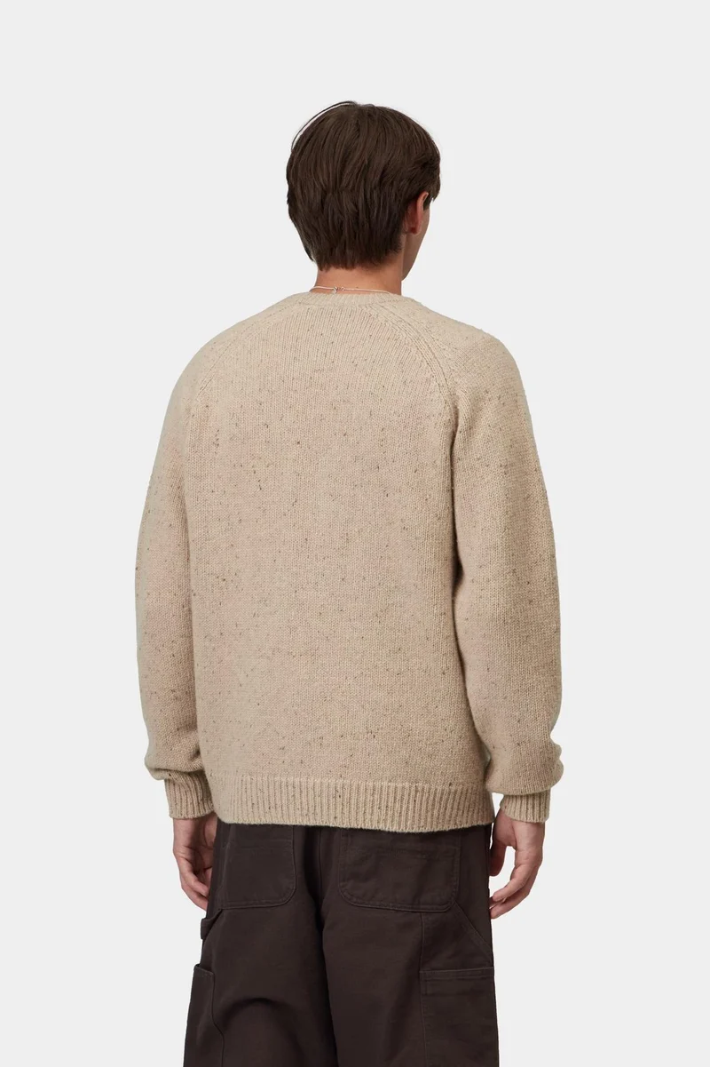 Carhartt WIP Herrenpullover im Anglistik-Stil | Gesprenkeltes Fleur de Sel