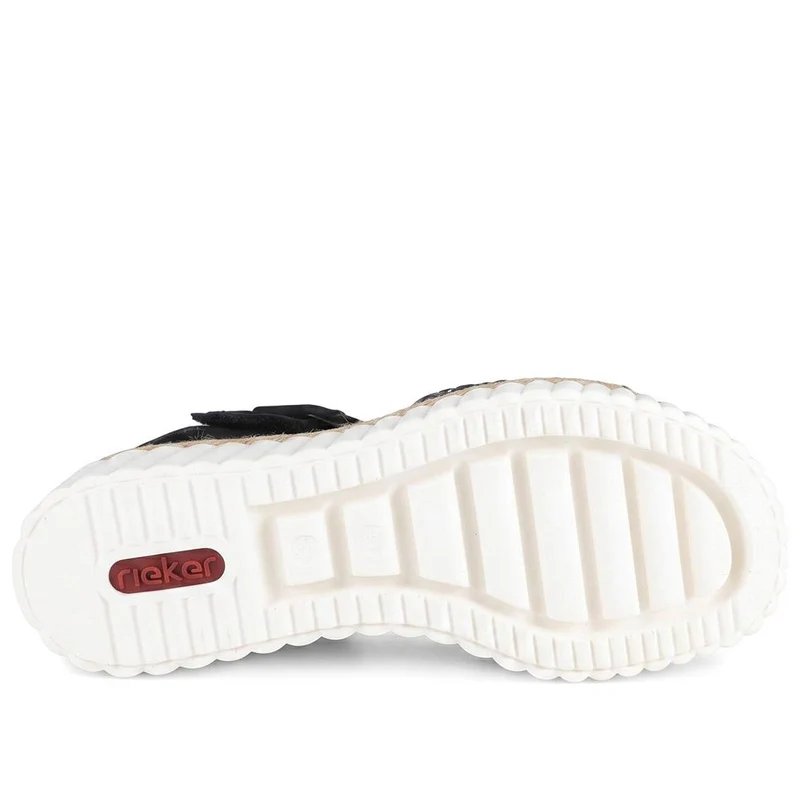 Rieker Adjustable Fasten Wedged Sandals - RKR43073 / 330 554 - Black Multi