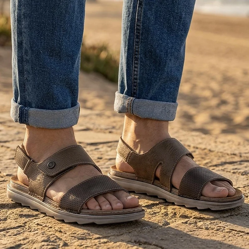 Inblu Dual Adjustable Fasten Sandals - INB45012 / 330 794 - Brown