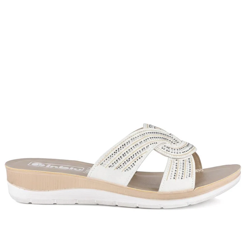 Inblu Embellished Strappy Mule Sandals - INB43066 / 330 716 - Silver