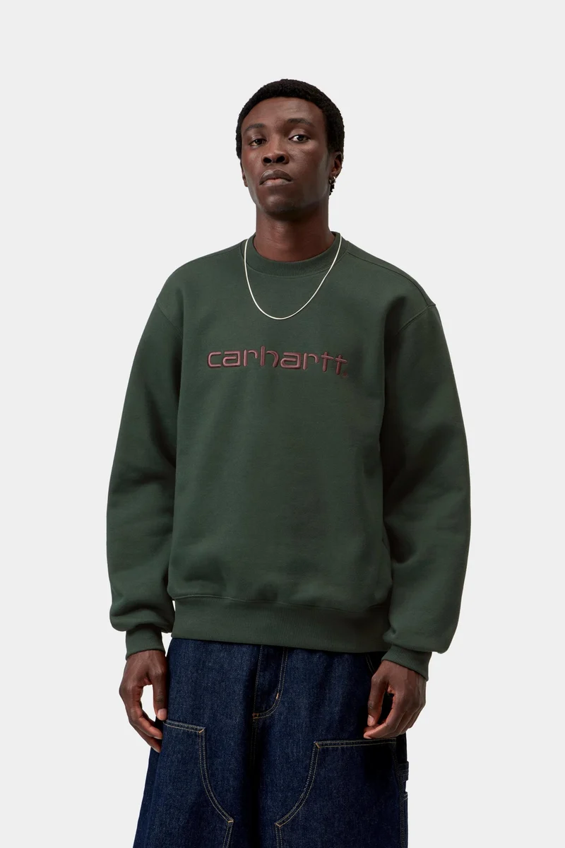 Carhartt WIP Herren Carhartt Sweatshirt | Dunkler Skarabäus-Palisander