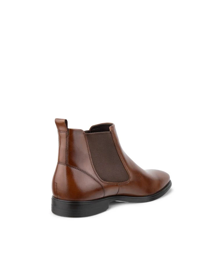 ECCO Herren Melbourne Leder Chelsea Stiefel | Kamel