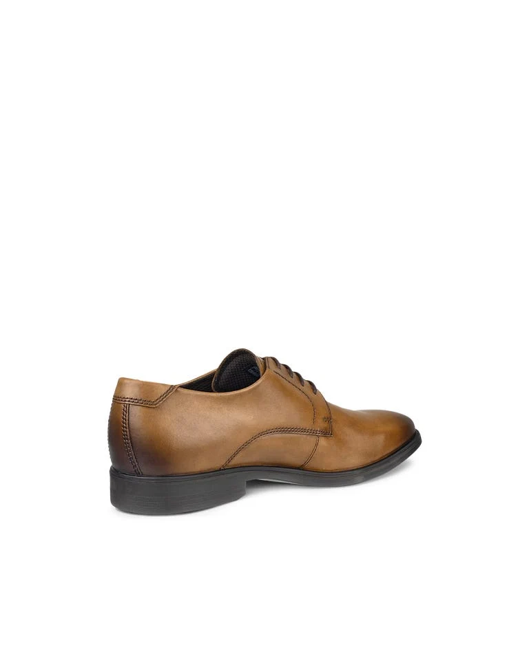 ECCO Herren Melbourne Derby-Schuh aus Leder | Hellbraun