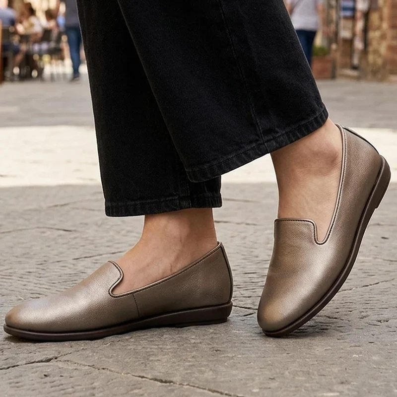 Flat-Soled Casual Slip-On Shoes - UPSKY42000 / 327 913 - Pewter
