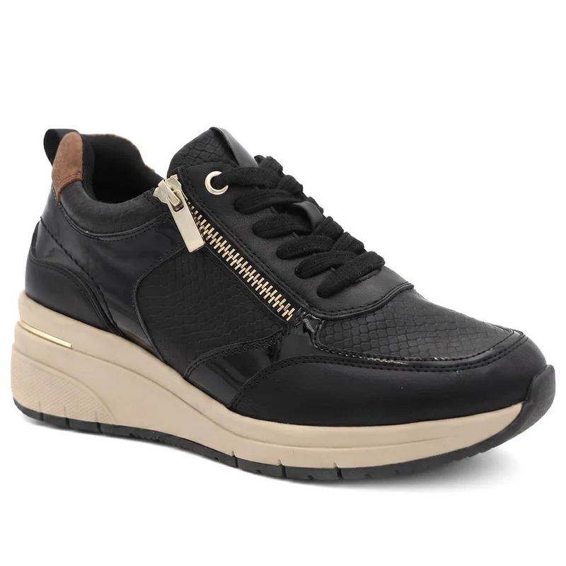 Bellissimo Wide Fit Zip & Lace Trainers - BELWOIL41061 / 329 530