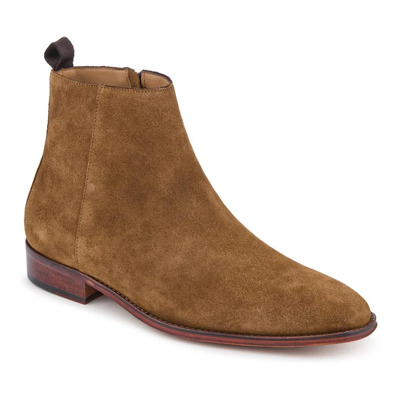 Flaxen Leather Ankle Boots - FLAXEN / 325 744