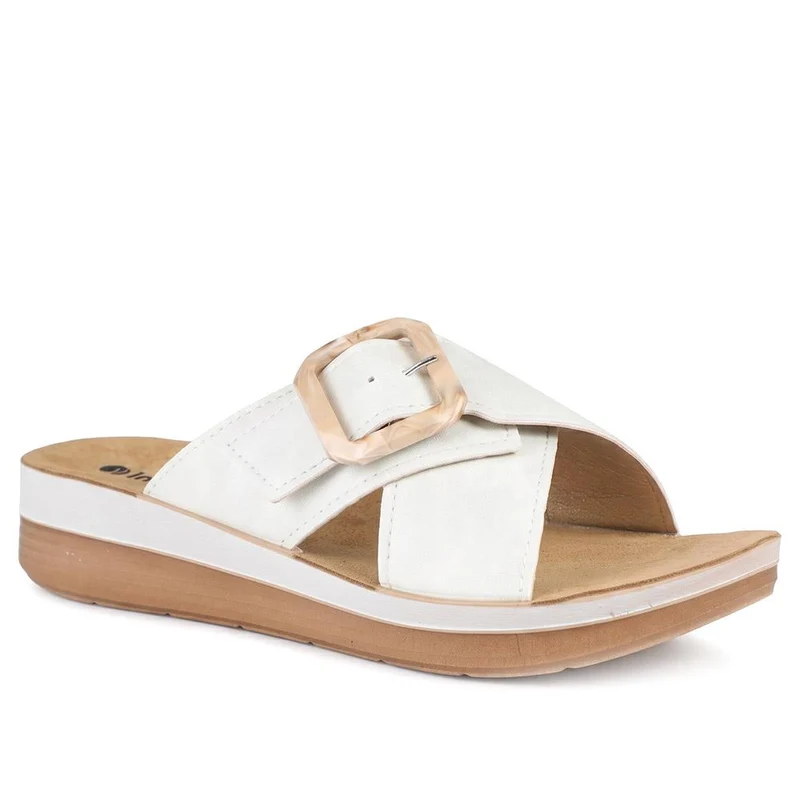 Inblu Wedge Heel Strappy Mule Sandals - INB43064 / 330 714
