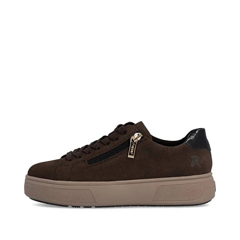 Rieker Damen-Plateau-Sneaker | Braun
