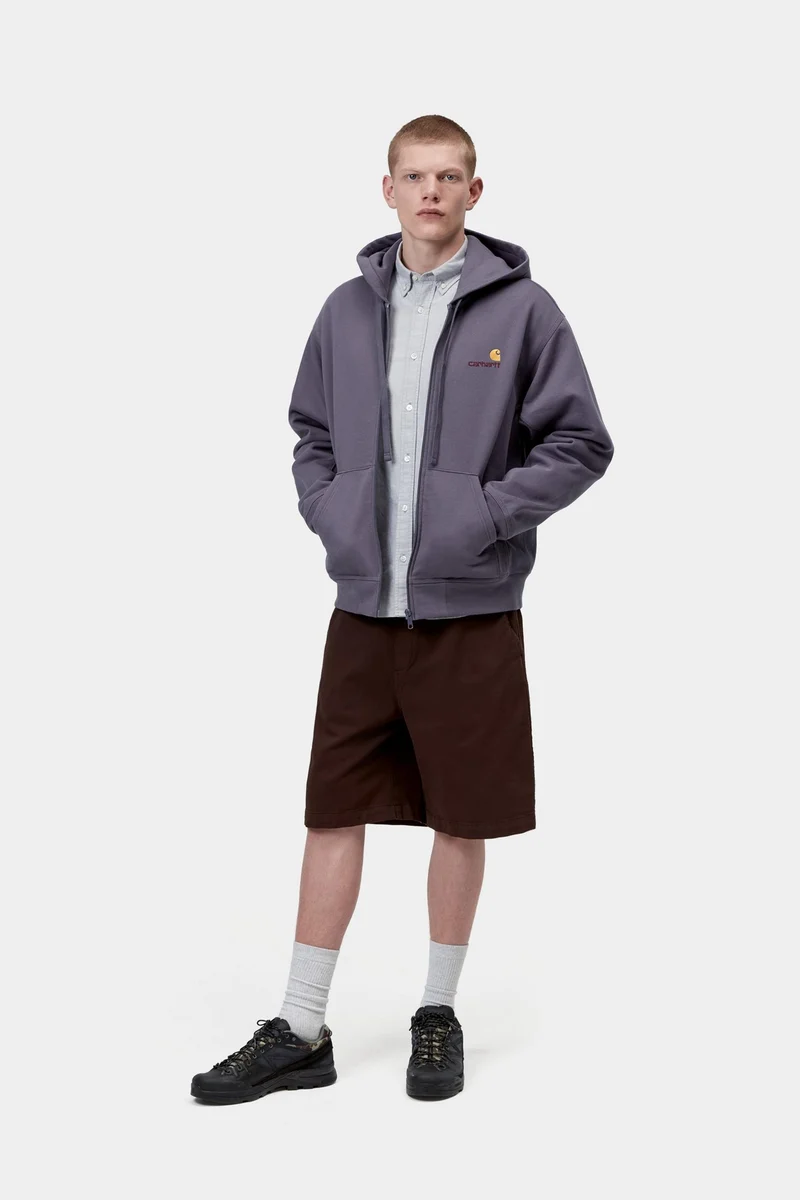 Carhartt WIP Herren mit Kapuze American Script Jacke | Schattiges Lila