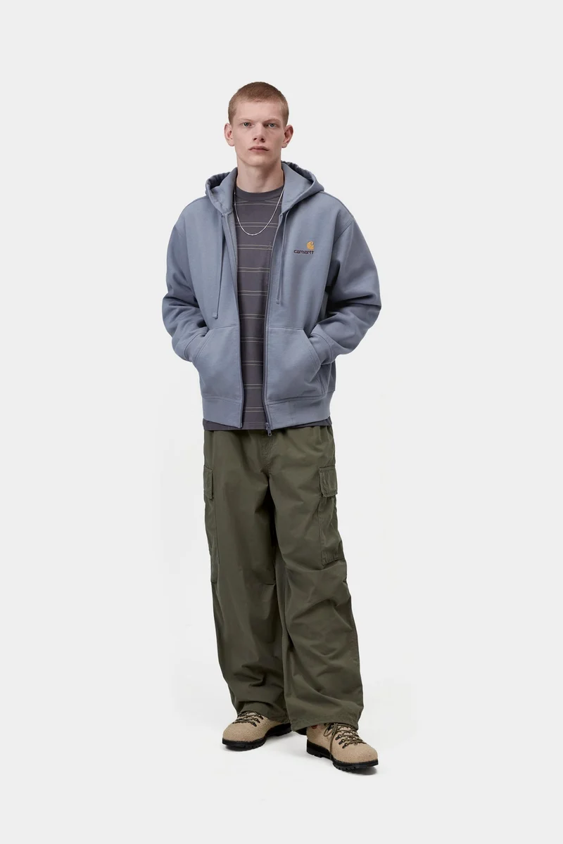 Carhartt WIP Herren mit Kapuze American Script Jacke | Schattiges Blau