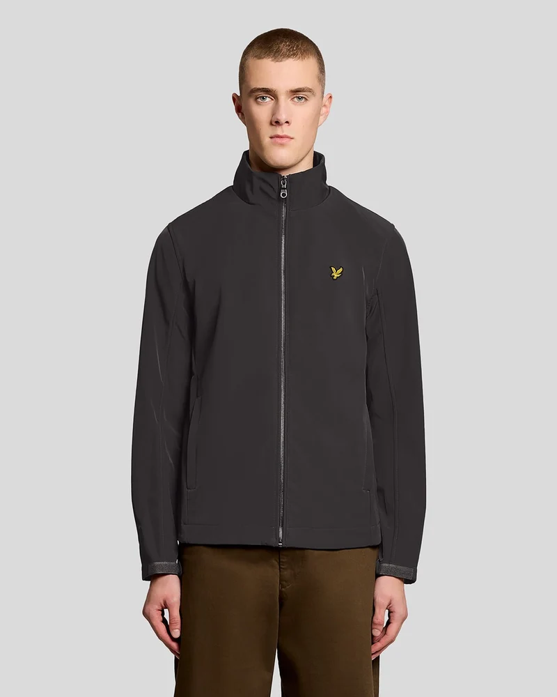 Lyle & Scott Softshelljacke für Herren mit Mesh-Rücken | Gunmetal
