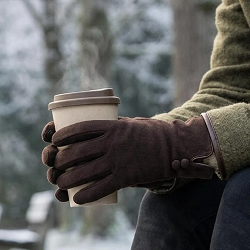 Warm Long Winter Gloves - YIWU44002 / 329 883 - Chocolate