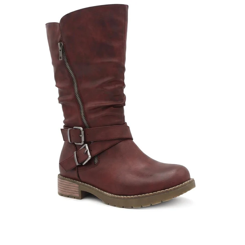 EasyFit Extra Wide Slouched Calf Length Boots - CHARLINE / 329 765
