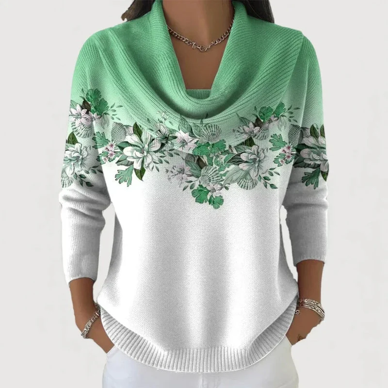 Sabatina - Pullover Mit Blumenmuster Und Weichem Kragen