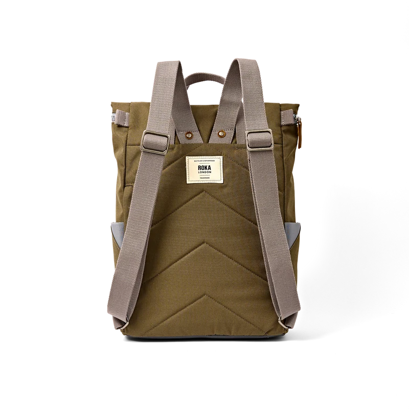 ROKA Finchley Eine mittelgroße Tasche aus recyceltem Canvas mit Meeresspray-Motiv