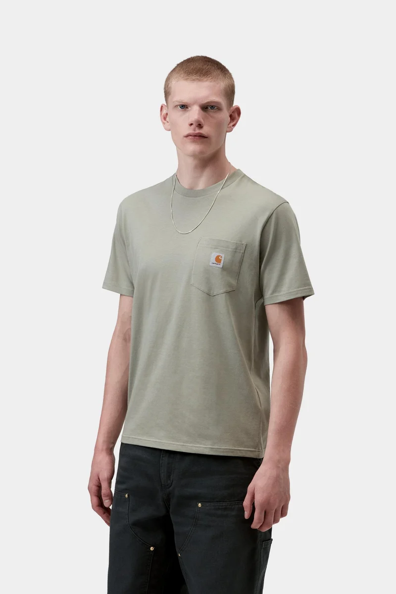 Carhartt WIP Herren-T-Shirt mit Brusttasche | Schattiges Grün