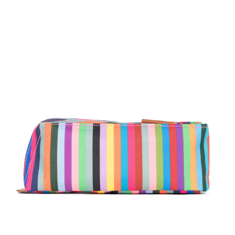 ROKA Pimlico Multi Stripe Kleiner Beutel aus recyceltem Canvas