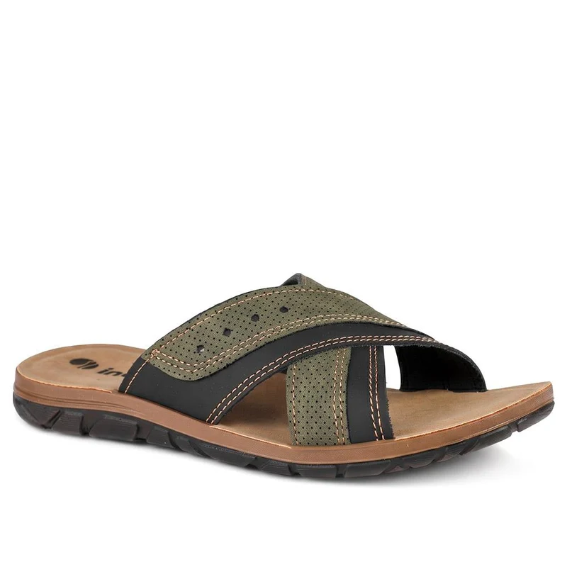 Inblu Two Tone Cross Band Mule Sandals - INB43044 / 330 338