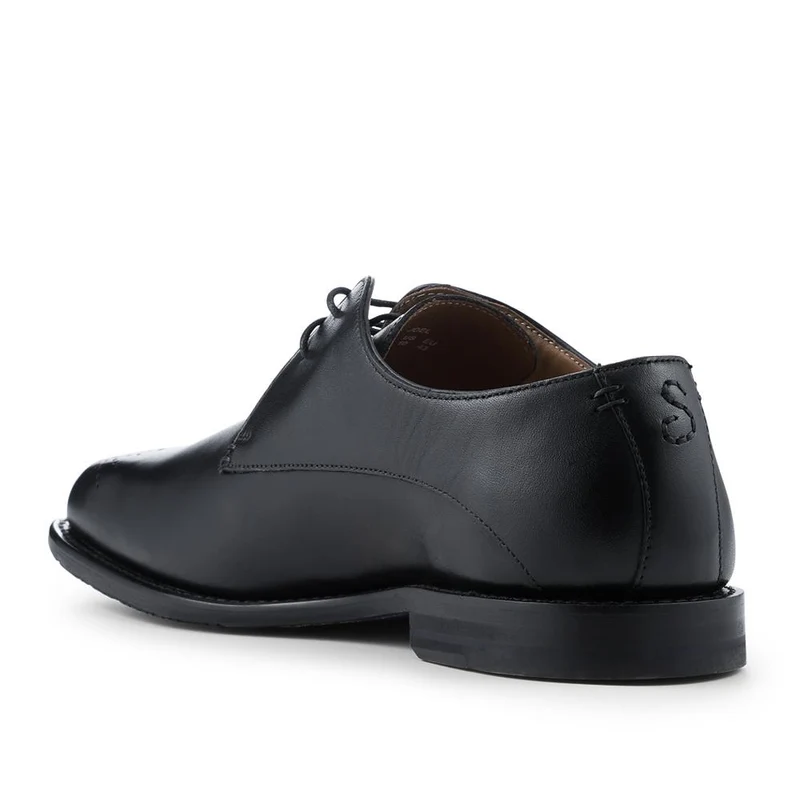 Oliver Sweeney Joel Antiqued Leather Derby Shoes - OLIVR42500 / 328 550 - Black