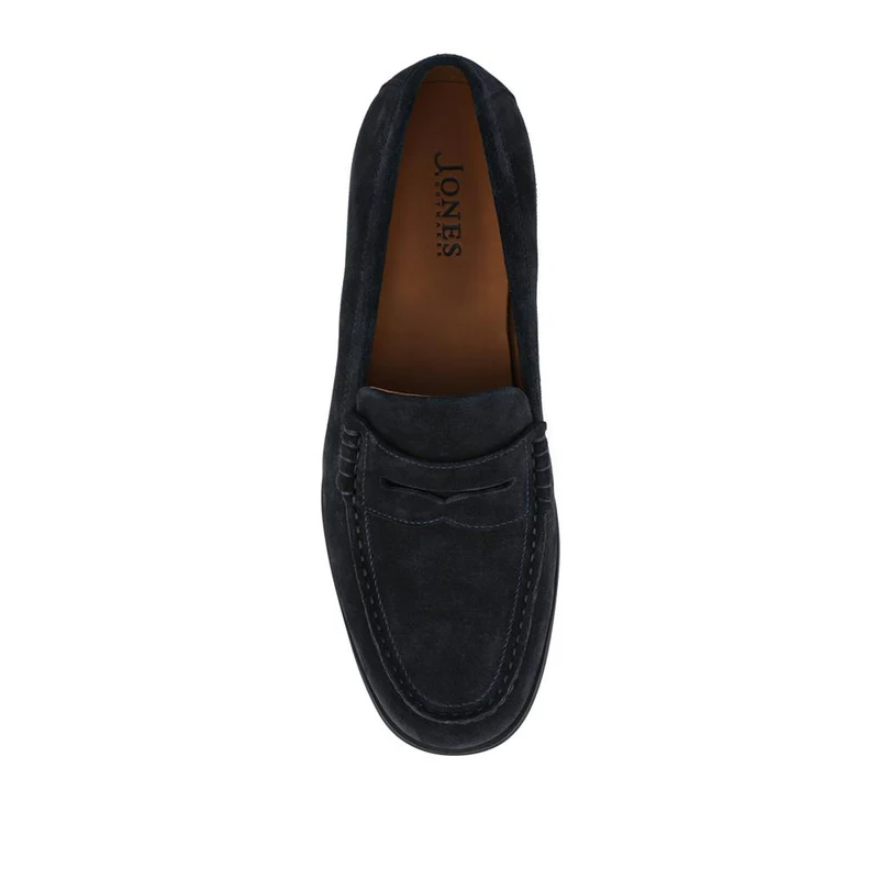 Quadir Slip On Leather Penny Loafers - QUADIR / 328 620 - Navy Suede