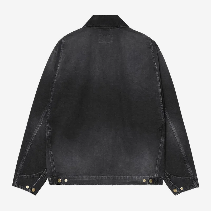 Carhartt WIP Herren OG Detroit Jacke | Black Destroy Wash