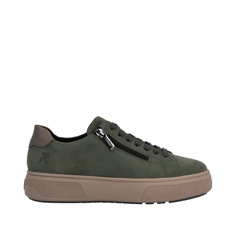 Rieker Damen-Plateau-Sneaker | Grün