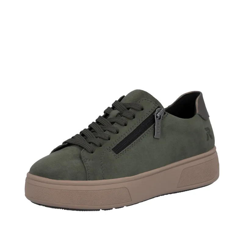Rieker Damen-Plateau-Sneaker | Grün