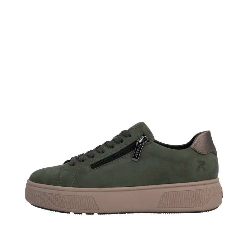 Rieker Damen-Plateau-Sneaker | Grün