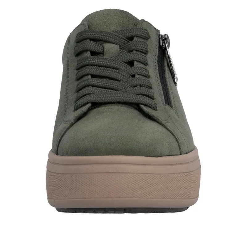 Rieker Damen-Plateau-Sneaker | Grün
