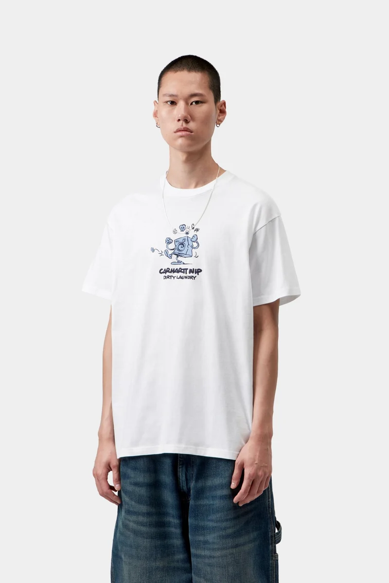 Carhartt WIP Herren-T-Shirt „Schmutzige Wäsche“ | Weiß